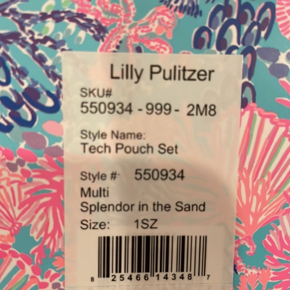 Lilly Pulitzer Tech Pouch Set iPad Tablet Laptop Case and Cord Charger Pouch NWT - Picture 8 of 8